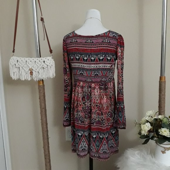 WOMEN'S PRINTED DRESS / SIZE SMALL / PATRON OF PEACE BRAND - Picture 4 of 5